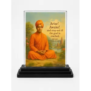 Swami Vibekananda Quote Acrylic Car Dashboard Showpiece | Double-Sided Swami Vibekananda Quote Photo Stand | 3 X 4 Inch Photo | Transparent Acrylic Frame With Black Base | Car Dashboard, Office & Table Decor (F70488) Swami Vibekananda Quote Acrylic Car Dashboard Showpiece | Double-Sided Swami Vibekananda Quote Photo Stand | 3 X 4 Inch Photo | Transparent Acrylic Frame With Black Base | Car Dashboard, Office & Table Decor (F70488)