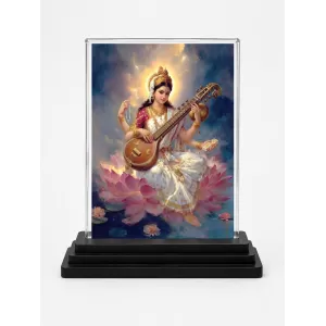 Hindu Goddess Acrylic Car Dashboard Showpiece | Double-Sided Hindu Goddess Photo Stand | 3 X 4 Inch Photo | Transparent Acrylic Frame With Black Base | Car Dashboard, Office & Table Decor (F70493) Hindu Goddess Acrylic Car Dashboard Showpiece | Double-Sided Hindu Goddess Photo Stand | 3 X 4 Inch Photo | Transparent Acrylic Frame With Black Base | Car Dashboard, Office & Table Decor (F70493)