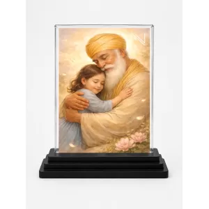 Guru Nanak Dev Ji Acrylic Car Dashboard Showpiece | Double-Sided Guru Nanak Dev Ji Photo Stand | 3 X 4 Inch Photo | Transparent Acrylic Frame With Black Base | Car Dashboard, Office & Table Decor (F70498) Guru Nanak Dev Ji Acrylic Car Dashboard Showpiece | Double-Sided Guru Nanak Dev Ji Photo Stand | 3 X 4 Inch Photo | Transparent Acrylic Frame With Black Base | Car Dashboard, Office & Table Decor (F70498)