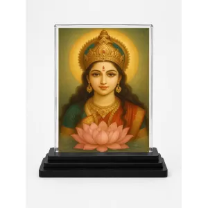 Lakshmi Acrylic Car Dashboard Showpiece | Double-Sided Lakshmi Photo Stand | 3 X 4 Inch Photo | Transparent Acrylic Frame With Black Base | Car Dashboard, Office & Table Decor (F70504) Lakshmi Acrylic Car Dashboard Showpiece | Double-Sided Lakshmi Photo Stand | 3 X 4 Inch Photo | Transparent Acrylic Frame With Black Base | Car Dashboard, Office & Table Decor (F70504)