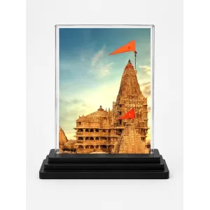 Dwarkadhish Temple Acrylic Car Dashboard Showpiece | Double-Sided Dwarkadhish Temple Photo Stand | 3 X 4 Inch Photo | Transparent Acrylic Frame With Black Base | Car Dashboard, Office & Table Decor (F70509) Dwarkadhish Temple Acrylic Car Dashboard Showpiece | Double-Sided Dwarkadhish Temple Photo Stand | 3 X 4 Inch Photo | Transparent Acrylic Frame With Black Base | Car Dashboard, Office & Table Decor (F70509)