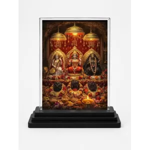 Vaishno Devi Acrylic Car Dashboard Showpiece | Double-Sided Vaishno Devi Photo Stand | 3 X 4 Inch Photo | Transparent Acrylic Frame With Black Base | Car Dashboard, Office & Table Decor (F70513) Vaishno Devi Acrylic Car Dashboard Showpiece | Double-Sided Vaishno Devi Photo Stand | 3 X 4 Inch Photo | Transparent Acrylic Frame With Black Base | Car Dashboard, Office & Table Decor (F70513)