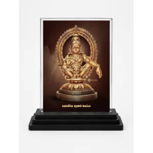 Lord Ayyappa Acrylic Car Dashboard Showpiece | Double-Sided Lord Ayyappa Photo Stand | 3 X 4 Inch Photo | Transparent Acrylic Frame With Black Base | Car Dashboard, Office & Table Decor (F70522) Lord Ayyappa Acrylic Car Dashboard Showpiece | Double-Sided Lord Ayyappa Photo Stand | 3 X 4 Inch Photo | Transparent Acrylic Frame With Black Base | Car Dashboard, Office & Table Decor (F70522)