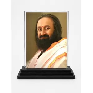 Sri Sri Ravi Shankar Acrylic Car Dashboard Showpiece | Double-Sided Sri Sri Ravi Shankar Photo Stand | 3 X 4 Inch Photo | Transparent Acrylic Frame With Black Base | Car Dashboard, Office & Table Decor (F70529) Sri Sri Ravi Shankar Acrylic Car Dashboard Showpiece | Double-Sided Sri Sri Ravi Shankar Photo Stand | 3 X 4 Inch Photo | Transparent Acrylic Frame With Black Base | Car Dashboard, Office & Table Decor (F70529)