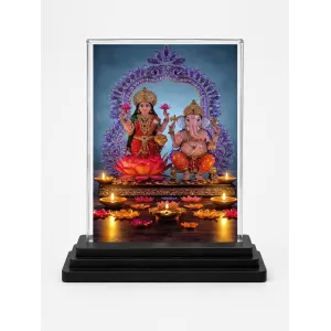 Lord Ganesha Acrylic Car Dashboard Showpiece | Double-Sided Lord Ganesha Photo Stand | 3 X 4 Inch Photo | Transparent Acrylic Frame With Black Base | Car Dashboard, Office & Table Decor (F70535) Lord Ganesha Acrylic Car Dashboard Showpiece | Double-Sided Lord Ganesha Photo Stand | 3 X 4 Inch Photo | Transparent Acrylic Frame With Black Base | Car Dashboard, Office & Table Decor (F70535)