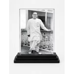 Netaji Acrylic Car Dashboard Showpiece | Double-Sided Netaji Photo Stand | 3 X 4 Inch Photo | Transparent Acrylic Frame With Black Base | Car Dashboard, Office & Table Decor (F70547) Netaji Acrylic Car Dashboard Showpiece | Double-Sided Netaji Photo Stand | 3 X 4 Inch Photo | Transparent Acrylic Frame With Black Base | Car Dashboard, Office & Table Decor (F70547)