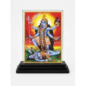 Maa Kali Acrylic Car Dashboard Showpiece | Double-Sided Maa Kali Photo Stand | 3 X 4 Inch Photo | Transparent Acrylic Frame With Black Base | Car Dashboard, Office & Table Decor (F70553) Maa Kali Acrylic Car Dashboard Showpiece | Double-Sided Maa Kali Photo Stand | 3 X 4 Inch Photo | Transparent Acrylic Frame With Black Base | Car Dashboard, Office & Table Decor (F70553)