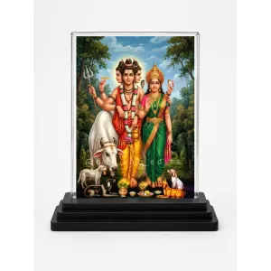 Adi Guru Dattatreya Acrylic Car Dashboard Showpiece | Double-Sided Adi Guru Dattatreya Photo Stand | 3 X 4 Inch Photo | Transparent Acrylic Frame With Black Base | Car Dashboard, Office & Table Decor (F70557) Adi Guru Dattatreya Acrylic Car Dashboard Showpiece | Double-Sided Adi Guru Dattatreya Photo Stand | 3 X 4 Inch Photo | Transparent Acrylic Frame With Black Base | Car Dashboard, Office & Table Decor (F70557)