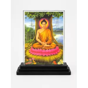 Gautama Buddha Acrylic Car Dashboard Showpiece | Double-Sided Gautama Buddha Photo Stand | 3 X 4 Inch Photo | Transparent Acrylic Frame With Black Base | Car Dashboard, Office & Table Decor (F70563) Gautama Buddha Acrylic Car Dashboard Showpiece | Double-Sided Gautama Buddha Photo Stand | 3 X 4 Inch Photo | Transparent Acrylic Frame With Black Base | Car Dashboard, Office & Table Decor (F70563)