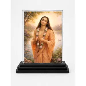 Sri Chaitannya Acrylic Car Dashboard Showpiece | Double-Sided Sri Chaitannya Photo Stand | 3 X 4 Inch Photo | Transparent Acrylic Frame With Black Base | Car Dashboard, Office & Table Decor (F70585) Sri Chaitannya Acrylic Car Dashboard Showpiece | Double-Sided Sri Chaitannya Photo Stand | 3 X 4 Inch Photo | Transparent Acrylic Frame With Black Base | Car Dashboard, Office & Table Decor (F70585)