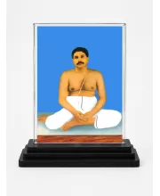 Thakur Anukul Acrylic Car Dashboard Showpiece | Double-Sided Thakur Anukul Photo Stand | 3 X 4 Inch Photo | Transparent Acrylic Frame With Black Base | Car Dashboard, Office & Table Decor (F70607)