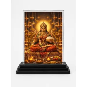 Annapurna Acrylic Car Dashboard Showpiece | Double-Sided Annapurna Photo Stand | 3 X 4 Inch Photo | Transparent Acrylic Frame With Black Base | Car Dashboard, Office & Table Decor (F70613) Annapurna Acrylic Car Dashboard Showpiece | Double-Sided Annapurna Photo Stand | 3 X 4 Inch Photo | Transparent Acrylic Frame With Black Base | Car Dashboard, Office & Table Decor (F70613)