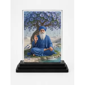 Guru Nanak Dev Ji Acrylic Car Dashboard Showpiece | Double-Sided Guru Nanak Dev Ji Photo Stand | 3 X 4 Inch Photo | Transparent Acrylic Frame With Black Base | Car Dashboard, Office & Table Decor (F70618) Guru Nanak Dev Ji Acrylic Car Dashboard Showpiece | Double-Sided Guru Nanak Dev Ji Photo Stand | 3 X 4 Inch Photo | Transparent Acrylic Frame With Black Base | Car Dashboard, Office & Table Decor (F70618)