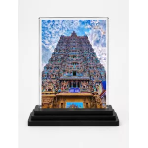 Meenakshi Temple Acrylic Car Dashboard Showpiece | Double-Sided Meenakshi Temple Photo Stand | 3 X 4 Inch Photo | Transparent Acrylic Frame With Black Base | Car Dashboard, Office & Table Decor (F70620) Meenakshi Temple Acrylic Car Dashboard Showpiece | Double-Sided Meenakshi Temple Photo Stand | 3 X 4 Inch Photo | Transparent Acrylic Frame With Black Base | Car Dashboard, Office & Table Decor (F70620)