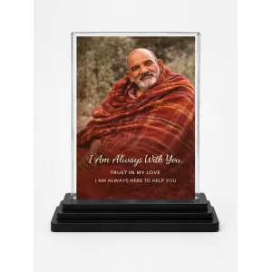 Neem Karoli Baba Acrylic Car Dashboard Showpiece | Double-Sided Neem Karoli Baba Photo Stand | 3 X 4 Inch Photo | Transparent Acrylic Frame With Black Base | Car Dashboard, Office & Table Decor (F70634) Neem Karoli Baba Acrylic Car Dashboard Showpiece | Double-Sided Neem Karoli Baba Photo Stand | 3 X 4 Inch Photo | Transparent Acrylic Frame With Black Base | Car Dashboard, Office & Table Decor (F70634)
