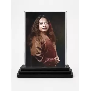Lord Rama Acrylic Car Dashboard Showpiece | Double-Sided Lord Rama Photo Stand | 3 X 4 Inch Photo | Transparent Acrylic Frame With Black Base | Car Dashboard, Office & Table Decor (F70639)