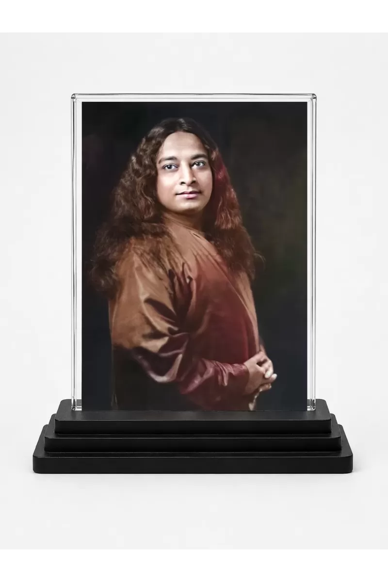 Lord Rama Acrylic Car Dashboard Showpiece | Double-Sided Lord Rama Photo Stand | 3 X 4 Inch Photo | Transparent Acrylic Frame With Black Base | Car Dashboard, Office & Table Decor (F70639)