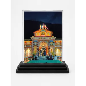 Badrinath Temple Acrylic Car Dashboard Showpiece | Double-Sided Badrinath Temple Photo Stand | 3 X 4 Inch Photo | Transparent Acrylic Frame With Black Base | Car Dashboard, Office & Table Decor (F70651) Badrinath Temple Acrylic Car Dashboard Showpiece | Double-Sided Badrinath Temple Photo Stand | 3 X 4 Inch Photo | Transparent Acrylic Frame With Black Base | Car Dashboard, Office & Table Decor (F70651)