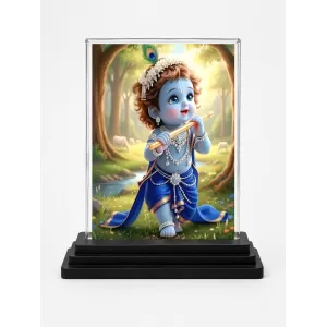 Baby Krishna Cute Acrylic Car Dashboard Showpiece | Double-Sided Baby Krishna Cute Photo Stand | 3 X 4 Inch Photo | Transparent Acrylic Frame With Black Base | Car Dashboard, Office & Table Decor (F70654) Baby Krishna Cute Acrylic Car Dashboard Showpiece | Double-Sided Baby Krishna Cute Photo Stand | 3 X 4 Inch Photo | Transparent Acrylic Frame With Black Base | Car Dashboard, Office & Table Decor (F70654)