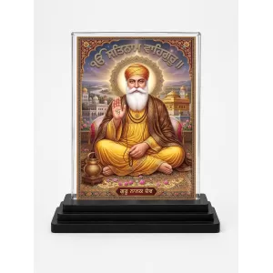 Guru Nanak Dev Ji Acrylic Car Dashboard Showpiece | Double-Sided Guru Nanak Dev Ji Photo Stand | 3 X 4 Inch Photo | Transparent Acrylic Frame With Black Base | Car Dashboard, Office & Table Decor (F70663) Guru Nanak Dev Ji Acrylic Car Dashboard Showpiece | Double-Sided Guru Nanak Dev Ji Photo Stand | 3 X 4 Inch Photo | Transparent Acrylic Frame With Black Base | Car Dashboard, Office & Table Decor (F70663)
