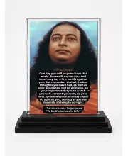 Lord Rama Acrylic Car Dashboard Showpiece | Double-Sided Lord Rama Photo Stand | 3 X 4 Inch Photo | Transparent Acrylic Frame With Black Base | Car Dashboard, Office & Table Decor (F70666)
