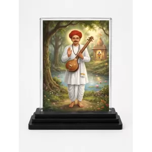 Sant Namdev Acrylic Car Dashboard Showpiece | Double-Sided Sant Namdev Photo Stand | 3 X 4 Inch Photo | Transparent Acrylic Frame With Black Base | Car Dashboard, Office & Table Decor (F70668) Sant Namdev Acrylic Car Dashboard Showpiece | Double-Sided Sant Namdev Photo Stand | 3 X 4 Inch Photo | Transparent Acrylic Frame With Black Base | Car Dashboard, Office & Table Decor (F70668)