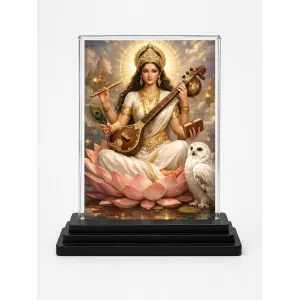 Lakshmi Acrylic Car Dashboard Showpiece | Double-Sided Lakshmi Photo Stand | 3 X 4 Inch Photo | Transparent Acrylic Frame With Black Base | Car Dashboard, Office & Table Decor (F70671) Lakshmi Acrylic Car Dashboard Showpiece | Double-Sided Lakshmi Photo Stand | 3 X 4 Inch Photo | Transparent Acrylic Frame With Black Base | Car Dashboard, Office & Table Decor (F70671)