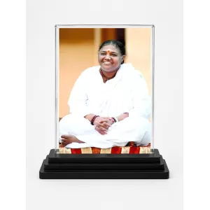 Mata Amritanandamayi Acrylic Car Dashboard Showpiece | Double-Sided Mata Amritanandamayi Photo Stand | 3 X 4 Inch Photo | Transparent Acrylic Frame With Black Base | Car Dashboard, Office & Table Decor (F70676) Mata Amritanandamayi Acrylic Car Dashboard Showpiece | Double-Sided Mata Amritanandamayi Photo Stand | 3 X 4 Inch Photo | Transparent Acrylic Frame With Black Base | Car Dashboard, Office & Table Decor (F70676)