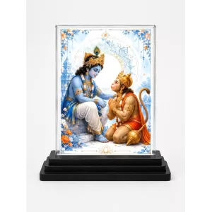 Hanuman Acrylic Car Dashboard Showpiece | Double-Sided Hanuman Photo Stand | 3 X 4 Inch Photo | Transparent Acrylic Frame With Black Base | Car Dashboard, Office & Table Decor (F70678) Hanuman Acrylic Car Dashboard Showpiece | Double-Sided Hanuman Photo Stand | 3 X 4 Inch Photo | Transparent Acrylic Frame With Black Base | Car Dashboard, Office & Table Decor (F70678)