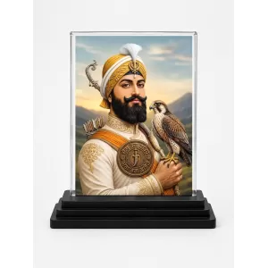 Guru Tegh Bahadur Ji Acrylic Car Dashboard Showpiece | Double-Sided Guru Tegh Bahadur Ji Photo Stand | 3 X 4 Inch Photo | Transparent Acrylic Frame With Black Base | Car Dashboard, Office & Table Decor (F70682) Guru Tegh Bahadur Ji Acrylic Car Dashboard Showpiece | Double-Sided Guru Tegh Bahadur Ji Photo Stand | 3 X 4 Inch Photo | Transparent Acrylic Frame With Black Base | Car Dashboard, Office & Table Decor (F70682)
