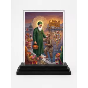 Guru Nanak Dev Ji Acrylic Car Dashboard Showpiece | Double-Sided Guru Nanak Dev Ji Photo Stand | 3 X 4 Inch Photo | Transparent Acrylic Frame With Black Base | Car Dashboard, Office & Table Decor (F70690) Guru Nanak Dev Ji Acrylic Car Dashboard Showpiece | Double-Sided Guru Nanak Dev Ji Photo Stand | 3 X 4 Inch Photo | Transparent Acrylic Frame With Black Base | Car Dashboard, Office & Table Decor (F70690)