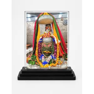 Mahakal Acrylic Car Dashboard Showpiece | Double-Sided Mahakal Photo Stand | 3 X 4 Inch Photo | Transparent Acrylic Frame With Black Base | Car Dashboard, Office & Table Decor (F70702) Mahakal Acrylic Car Dashboard Showpiece | Double-Sided Mahakal Photo Stand | 3 X 4 Inch Photo | Transparent Acrylic Frame With Black Base | Car Dashboard, Office & Table Decor (F70702)