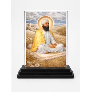 Guru Tegh Bahadur Ji Acrylic Car Dashboard Showpiece | Double-Sided Guru Tegh Bahadur Ji Photo Stand | 3 X 4 Inch Photo | Transparent Acrylic Frame With Black Base | Car Dashboard, Office & Table Decor (F70704) Guru Tegh Bahadur Ji Acrylic Car Dashboard Showpiece | Double-Sided Guru Tegh Bahadur Ji Photo Stand | 3 X 4 Inch Photo | Transparent Acrylic Frame With Black Base | Car Dashboard, Office & Table Decor (F70704)