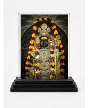 Ram Lalla Acrylic Car Dashboard Showpiece | Double-Sided Ram Lalla Photo Stand | 3 X 4 Inch Photo | Transparent Acrylic Frame With Black Base | Car Dashboard, Office & Table Decor (F70723)