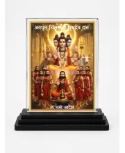 Lord Rama Acrylic Car Dashboard Showpiece | Double-Sided Lord Rama Photo Stand | 3 X 4 Inch Photo | Transparent Acrylic Frame With Black Base | Car Dashboard, Office & Table Decor (F70735)