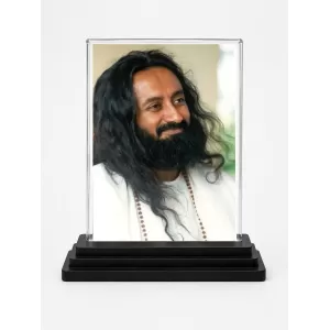 Sri Sri Ravi Shankar Acrylic Car Dashboard Showpiece | Double-Sided Sri Sri Ravi Shankar Photo Stand | 3 X 4 Inch Photo | Transparent Acrylic Frame With Black Base | Car Dashboard, Office & Table Decor (F70737) Sri Sri Ravi Shankar Acrylic Car Dashboard Showpiece | Double-Sided Sri Sri Ravi Shankar Photo Stand | 3 X 4 Inch Photo | Transparent Acrylic Frame With Black Base | Car Dashboard, Office & Table Decor (F70737)