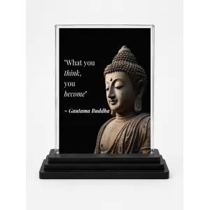 Goutam Buddha Quotes English Acrylic Car Dashboard Showpiece | Double-Sided Goutam Buddha Quotes English Photo Stand | 3 X 4 Inch Photo | Transparent Acrylic Frame With Black Base | Car Dashboard, Office & Table Decor (F70739) Goutam Buddha Quotes English Acrylic Car Dashboard Showpiece | Double-Sided Goutam Buddha Quotes English Photo Stand | 3 X 4 Inch Photo | Transparent Acrylic Frame With Black Base | Car Dashboard, Office & Table Decor (F70739)
