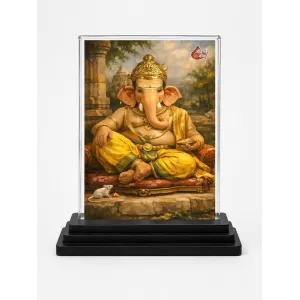 Lord Ganesha Acrylic Car Dashboard Showpiece | Double-Sided Lord Ganesha Photo Stand | 3 X 4 Inch Photo | Transparent Acrylic Frame With Black Base | Car Dashboard, Office & Table Decor (F70752) Lord Ganesha Acrylic Car Dashboard Showpiece | Double-Sided Lord Ganesha Photo Stand | 3 X 4 Inch Photo | Transparent Acrylic Frame With Black Base | Car Dashboard, Office & Table Decor (F70752)