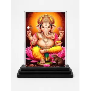 Lord Ganesha Acrylic Car Dashboard Showpiece | Double-Sided Lord Ganesha Photo Stand | 3 X 4 Inch Photo | Transparent Acrylic Frame With Black Base | Car Dashboard, Office & Table Decor (F70766) Lord Ganesha Acrylic Car Dashboard Showpiece | Double-Sided Lord Ganesha Photo Stand | 3 X 4 Inch Photo | Transparent Acrylic Frame With Black Base | Car Dashboard, Office & Table Decor (F70766)