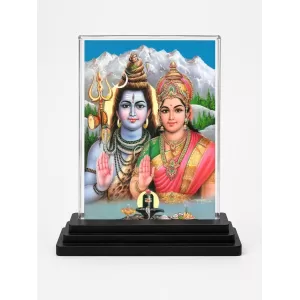 Parvati Acrylic Car Dashboard Showpiece | Double-Sided Parvati Photo Stand | 3 X 4 Inch Photo | Transparent Acrylic Frame With Black Base | Car Dashboard, Office & Table Decor (F70770) Parvati Acrylic Car Dashboard Showpiece | Double-Sided Parvati Photo Stand | 3 X 4 Inch Photo | Transparent Acrylic Frame With Black Base | Car Dashboard, Office & Table Decor (F70770)