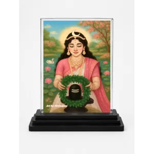 Hindu Goddess Acrylic Car Dashboard Showpiece | Double-Sided Hindu Goddess Photo Stand | 3 X 4 Inch Photo | Transparent Acrylic Frame With Black Base | Car Dashboard, Office & Table Decor (F70773) Hindu Goddess Acrylic Car Dashboard Showpiece | Double-Sided Hindu Goddess Photo Stand | 3 X 4 Inch Photo | Transparent Acrylic Frame With Black Base | Car Dashboard, Office & Table Decor (F70773)