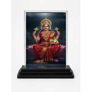 Lakshmi Acrylic Car Dashboard Showpiece | Double-Sided Lakshmi Photo Stand | 3 X 4 Inch Photo | Transparent Acrylic Frame With Black Base | Car Dashboard, Office & Table Decor (F70779) Lakshmi Acrylic Car Dashboard Showpiece | Double-Sided Lakshmi Photo Stand | 3 X 4 Inch Photo | Transparent Acrylic Frame With Black Base | Car Dashboard, Office & Table Decor (F70779)