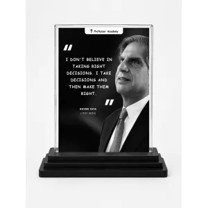Ratan Tata Quotes Acrylic Car Dashboard Showpiece | Double-Sided Ratan Tata Quotes Photo Stand | 3 X 4 Inch Photo | Transparent Acrylic Frame With Black Base | Car Dashboard, Office & Table Decor (F70785) Ratan Tata Quotes Acrylic Car Dashboard Showpiece | Double-Sided Ratan Tata Quotes Photo Stand | 3 X 4 Inch Photo | Transparent Acrylic Frame With Black Base | Car Dashboard, Office & Table Decor (F70785)