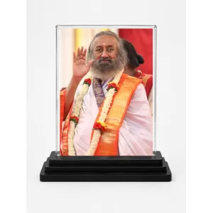 Sri Sri Ravi Shankar Acrylic Car Dashboard Showpiece | Double-Sided Sri Sri Ravi Shankar Photo Stand | 3 X 4 Inch Photo | Transparent Acrylic Frame With Black Base | Car Dashboard, Office & Table Decor (F70798) Sri Sri Ravi Shankar Acrylic Car Dashboard Showpiece | Double-Sided Sri Sri Ravi Shankar Photo Stand | 3 X 4 Inch Photo | Transparent Acrylic Frame With Black Base | Car Dashboard, Office & Table Decor (F70798)