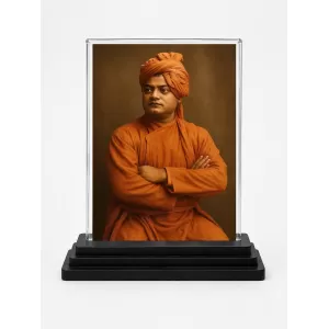 Vivekananda Acrylic Car Dashboard Showpiece | Double-Sided Vivekananda Photo Stand | 3 X 4 Inch Photo | Transparent Acrylic Frame With Black Base | Car Dashboard, Office & Table Decor (F70799) Vivekananda Acrylic Car Dashboard Showpiece | Double-Sided Vivekananda Photo Stand | 3 X 4 Inch Photo | Transparent Acrylic Frame With Black Base | Car Dashboard, Office & Table Decor (F70799)