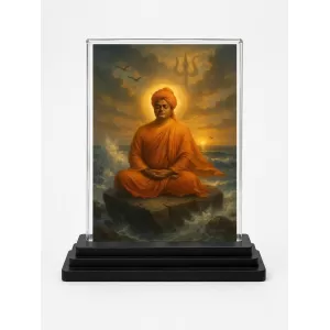 Vivekananda Acrylic Car Dashboard Showpiece | Double-Sided Vivekananda Photo Stand | 3 X 4 Inch Photo | Transparent Acrylic Frame With Black Base | Car Dashboard, Office & Table Decor (F70803) Vivekananda Acrylic Car Dashboard Showpiece | Double-Sided Vivekananda Photo Stand | 3 X 4 Inch Photo | Transparent Acrylic Frame With Black Base | Car Dashboard, Office & Table Decor (F70803)