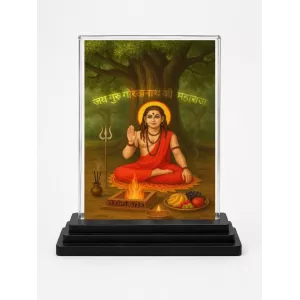 Guru Gorakhnath Acrylic Car Dashboard Showpiece | Double-Sided Guru Gorakhnath Photo Stand | 3 X 4 Inch Photo | Transparent Acrylic Frame With Black Base | Car Dashboard, Office & Table Decor (F70805) Guru Gorakhnath Acrylic Car Dashboard Showpiece | Double-Sided Guru Gorakhnath Photo Stand | 3 X 4 Inch Photo | Transparent Acrylic Frame With Black Base | Car Dashboard, Office & Table Decor (F70805)