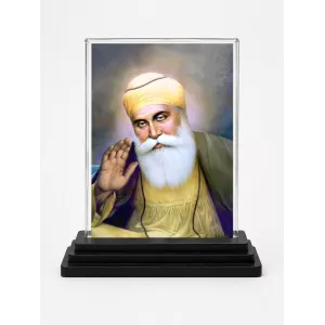 Guru Nanak Dev Ji Acrylic Car Dashboard Showpiece | Double-Sided Guru Nanak Dev Ji Photo Stand | 3 X 4 Inch Photo | Transparent Acrylic Frame With Black Base | Car Dashboard, Office & Table Decor (F70811) Guru Nanak Dev Ji Acrylic Car Dashboard Showpiece | Double-Sided Guru Nanak Dev Ji Photo Stand | 3 X 4 Inch Photo | Transparent Acrylic Frame With Black Base | Car Dashboard, Office & Table Decor (F70811)