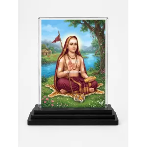 Adi Shankaracharya Acrylic Car Dashboard Showpiece | Double-Sided Adi Shankaracharya Photo Stand | 3 X 4 Inch Photo | Transparent Acrylic Frame With Black Base | Car Dashboard, Office & Table Decor (F70822) Adi Shankaracharya Acrylic Car Dashboard Showpiece | Double-Sided Adi Shankaracharya Photo Stand | 3 X 4 Inch Photo | Transparent Acrylic Frame With Black Base | Car Dashboard, Office & Table Decor (F70822)