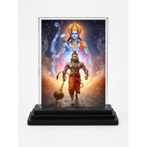 Hanuman Acrylic Car Dashboard Showpiece | Double-Sided Hanuman Photo Stand | 3 X 4 Inch Photo | Transparent Acrylic Frame With Black Base | Car Dashboard, Office & Table Decor (F70828) Hanuman Acrylic Car Dashboard Showpiece | Double-Sided Hanuman Photo Stand | 3 X 4 Inch Photo | Transparent Acrylic Frame With Black Base | Car Dashboard, Office & Table Decor (F70828)